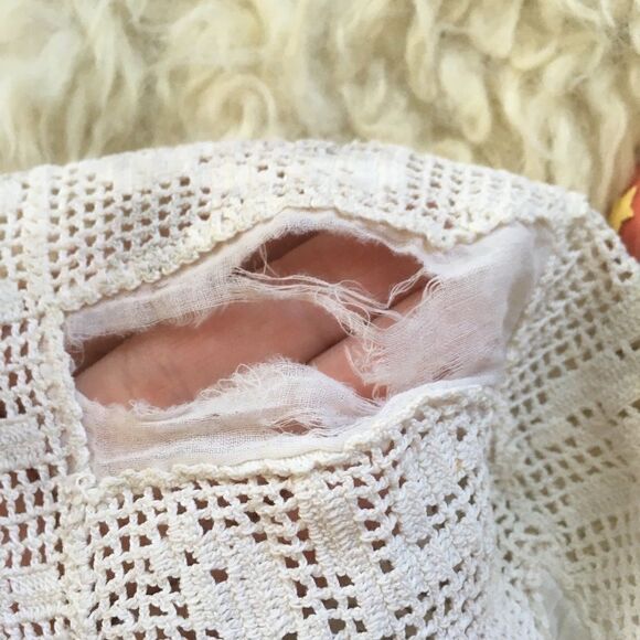 Antique Handmade Lace Christening Cap OS - Picture 5 of 11